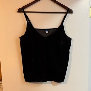 Old Navy Black Velvet Camisole Top